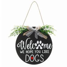 Front Door Hanging Welcome Sign, Pet Area Cloth Decor, Compact Size, Lightweight Indoor Outdoor Wall Decoration, 1 Piece
