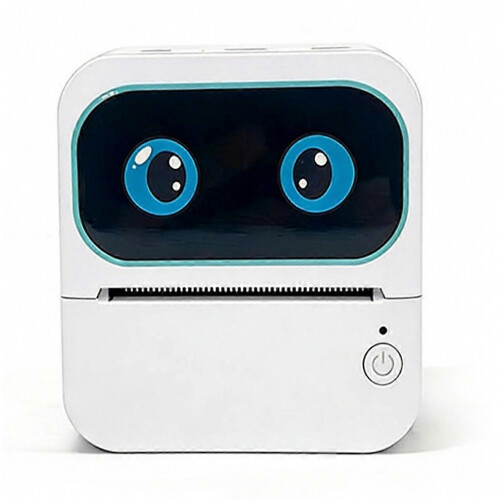 AI Powered Smart Voice Thermal Printer for Coloring and Drawing, Educational Portable USB WiFi Bluetooth, White