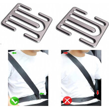 2er-Pack Sicherheitsgurt-Clip aus Metall, universeller Schultergurt-Stopper für Auto, SUV und Lkw, komfortabler Gurtpositionierer für Erwachsene und