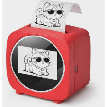 AI Smart Voice Sticker Printer with Display Screen, Portable Inkless Thermal Label Maker, Mini DIY Sticker Machine for Home and Office