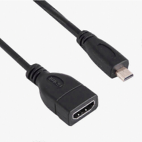 Καλώδιο προσαρμογέα Micro HDMI αρσενικό σε HDMI θηλυκό 17 εκ. για τηλεόραση και οθόνη 1