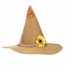 Hexenhut Zauberhut für Vogelscheuche Halloween Kostüm, klassischer schwarzer Hut für Erwachsene und Kinder