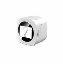 Imprimante thermique intelligente multifonction portable à commande vocale pour dessins d’enfants, écran 2,4 pouces, blanche