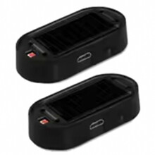 Solarbetriebene Auto-Sicherheitsleuchte, Simulierte Alarmleuchte, Anti-Diebstahl-Warn-LED-Blitzlampe, Kaution