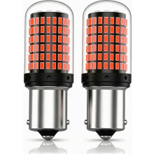 BA15S P21W 1156 Red LED Bulbs 144 SMD 3014 Chipset 12V 24V for Rear Brake Fog Lamp Replacement Interior Lights Universal
