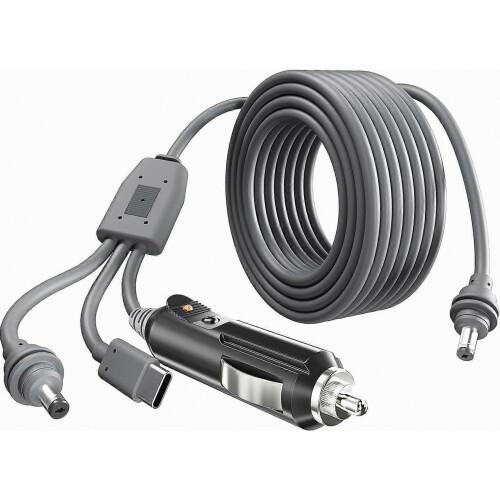 Καλώδιο τροφοδοσίας 3 σε 1 για Starlink Mini, ισχύς 100 W, USB-C, 12-24 V για αναπτήρα αυτοκινήτου