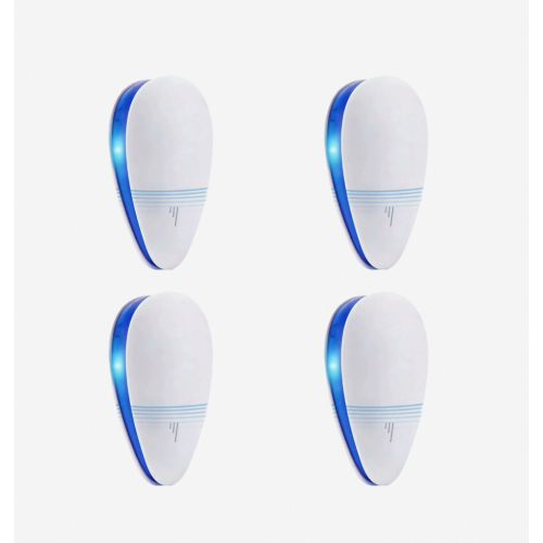 Ultrasonic Plug In Pest Repeller, Indoor Electronic Pest Control Device, White 4 Pack