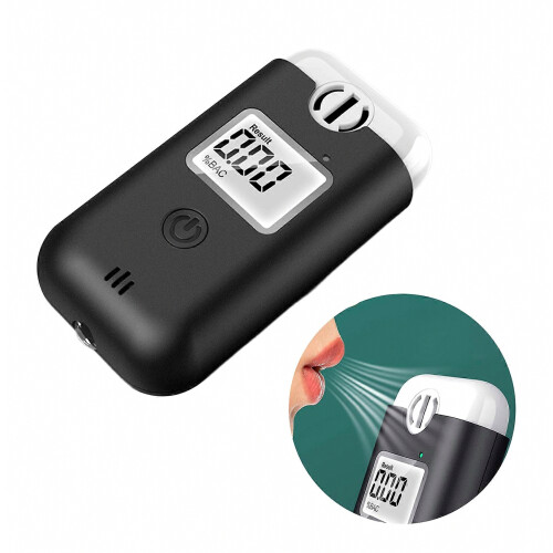 Compact and Efficient Pocket Size Alcohol Testing Kit Portable Breathalyzer Analyzer for Alcohol Test White Case 1