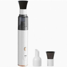 Draadloze stofblazer mini draagbaar wit voor auto, pc en laptop, compact en krachtig voor kruimels en stof