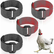 Collier anti-crowing réglable pour coqs, lot de 4, bandeau de cou confortable pour volailles, en matière résistante, usage agricole quotidien