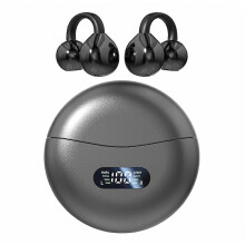 Cluasáin Cnámhsheolta Gan Sreang HiFi Bluetooth 5.4 le Gearrthóg Cluaise, Micreafón, Taispeáint Dhigiteach, Uiscedhíonach, do Spórt