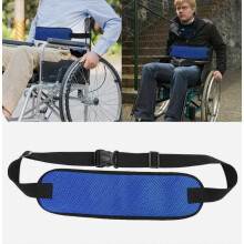 Cintura di sicurezza imbottita per sedia a rotelle con cinghia regolabile, cintura antiscivolo per anziani e disabili, blu