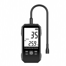 Detector portátil de monóxido de carbono con medición de temperatura, comprobador compacto de CO para uso doméstico e industrial