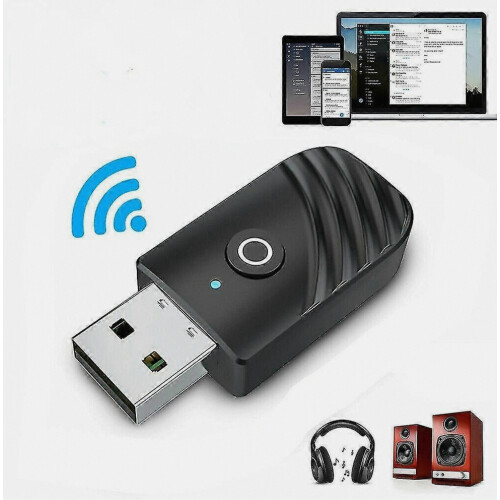 Trasmettitore e ricevitore audio Bluetooth 5.0 wireless USB 3 in 1 per PC, TV e auto, adattatore compatto universale