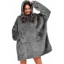 Hoodie deken met capuchon, warme fleecestof, oversized thuistrui, zacht, comfortabel en ideaal voor ontspannen avonden