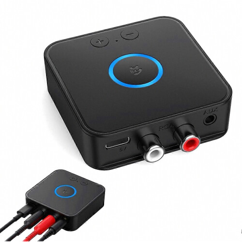 Προσαρμογέας ήχου Bluetooth 6.0 με διπλή σύζευξη, πομπός και δέκτης RCA και 3,5 mm