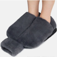 Calentador de pies de felpa reutilizable de 2 l, desenfundable y lavable, 36 x 30 cm, para mujeres y hombres, suave y cómodo para invierno