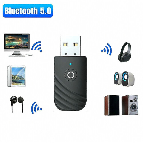 Trasmettitore e ricevitore audio Bluetooth 5.0 wireless USB 3 in 1 per PC, TV e auto, adattatore compatto universale 1