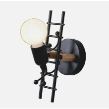 Lampa Balla Seomra Leapa Uasal Beag Ag Dreapadh Staighre, Dubh, Stíl Nua-Aimseartha, Soilsiú Maisiúil Intí Foirfe Do Sheomra Leapa Agus Hallaí