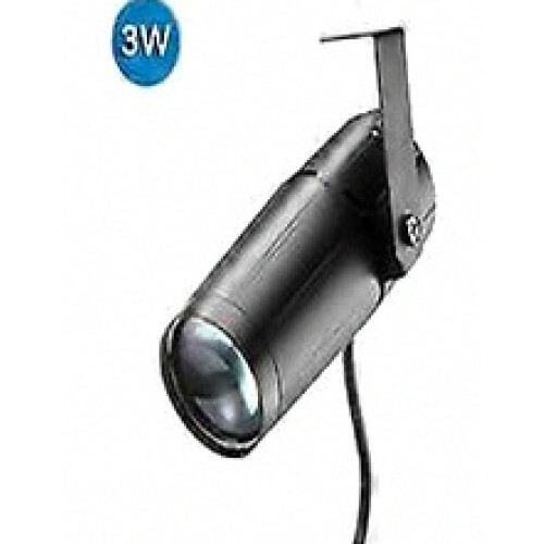 3W White LED Spotlight Floodlight Beam Pinspot Light for DJ Disco Effect Lighting Stage Lamp, EU Plug 1