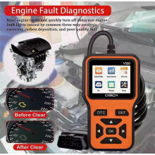 OBD2-scanner V500 foutcodelezer en spanningscontrole, volledige systeemdiagnose voor OBDII- en CAN-auto's, foutanalyse in 10 seconden