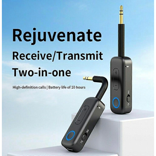 M33 Car AUX TV Wireless Audio Adapter 2 In 1 Bluetooth 5.4 Receiver Transmitter 1
