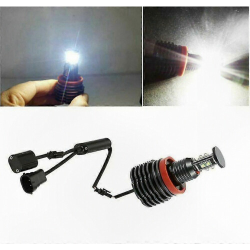 2 stuks 80W H8 led halo ring markerlampen voor E92 E93 E61 E82 E90 E91 E63, helder wit, duurzame vervanging 1