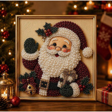 Weihnachtliches Perlen- und Diamantmosaik-Bastelset, handgefertigtes Kunstset mit Sonderform-Steinen, Wanddekoration für die Feiertage, 2020 cm
