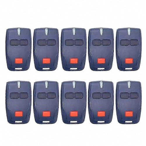 10 Pack 2 Button 433 MHz Rolling Code Remote Control for Garage Door and Gate Opener, Compact Durable Replacement Remote with Long Range