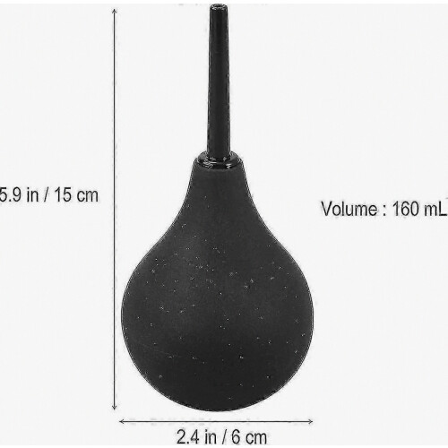 Strumento per igiene intima da 160 ml, nero, uso medico, pratico e confortevole, con design discreto e materiale resistente 2