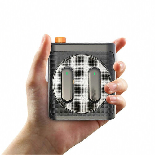 Draagbare stemversterker met dasspeldmicrofoon, mini draadloze microfoonluidspreker voor docenten, ouderen en reisgidsen 1