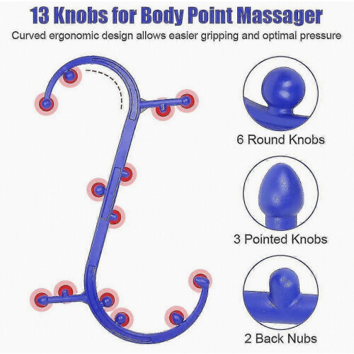 Trigger Point Massager Tool for Self Massage, Lower Back, Neck and Shoulder Relief, Cozy Therapy Massage Tool 1