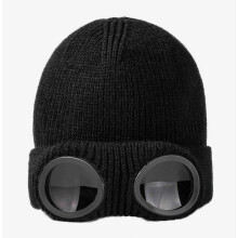 Unisex gebreide muts met klep, winddicht en warm, wintermuts voor buiten, skiën en sport voor mannen en vrouwen