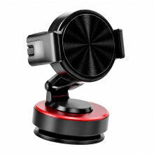 Magnetische auto telefoonhouder met 360 graden rotatie, zuignap voor dashboard, trillingsvrije standaard voor smartphone, zwart