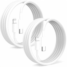 USB-C naar Lightning-kabel voor iPhone 14, 13 en 12, snelladende oplaadkabel van 1,8 m, duurzaam en flexibel, wit