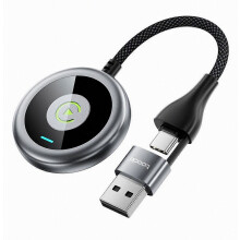 Cuibheoir CarPlay gan sreang le USB-C go USB-A, nasc Bluetooth 5.0, plug and play, le haghaidh carrinnéasáin comhoiriúnacha