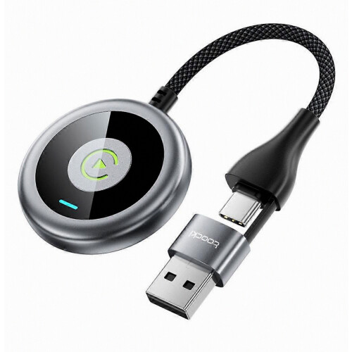 Bezdrôtový adaptér pre CarPlay USB-C na USB-A s Bluetooth 5.0, plug and play, pre auto