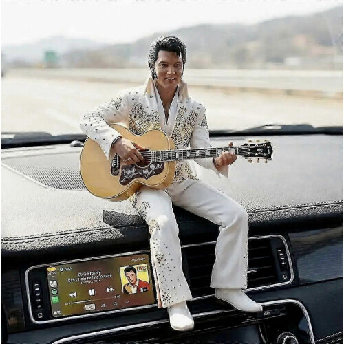 Resin Car Figurine with Surrounding Character Statue Desktop Home Study Decor SZ