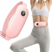 Cinturón lumbar calefactable sin cables con carga tipo C, almohadilla eléctrica para el abdomen con temporizador y masaje suave, ideal para aliviar