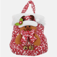 Christmas Theme Gift Bag, Festive Gift Packing Bag, Xmas Wrapping Pouch for Party Favors, Reusable and Decorative
