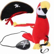 Cappello da pirata e benda per gli occhi con ornamento a forma di pappagallo, accessori leggeri per costumi per feste di Halloween, eventi a tema e
