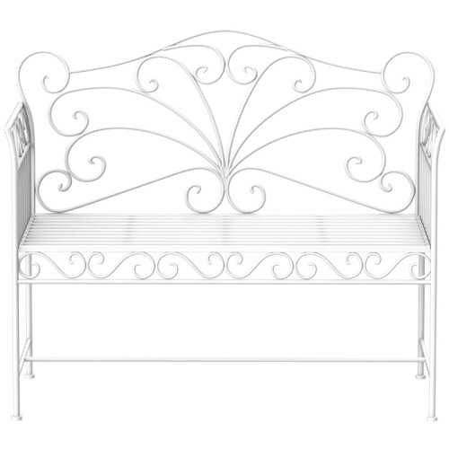 Heavy-Duty Garden Bench-White 1