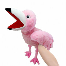 Peluche de mano en forma de pájaro para niños, juguete educativo de felpa, marioneta de loro para cuentos en guardería y juego en familia