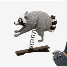 Barrette cheveux raton laveur rebondissante, épingle à cheveux animal mignonne pour cosplay, fête et usage quotidien