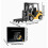 Remote Control Transforming Construction Vehicle with Lights, Rechargeable 1/64 Forklift Hook Toy 1