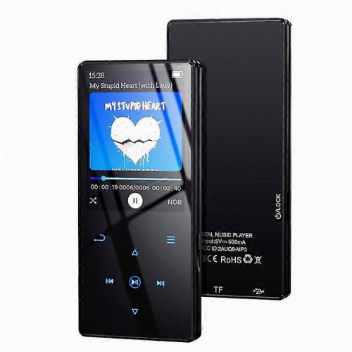 Αναπαραγωγέας μουσικής με Bluetooth, ραδιόφωνο FM, εξωτερικό ηχείο και μνήμη 32 GB, μαύρος