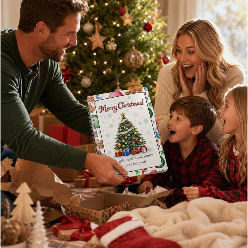 Weihnachtsgrußkarten-Buchlet, mehrseitiger Kartenhalter für Jugendliche 2