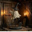 Witch Hat Figurine with Pumpkin Lantern Table Ornament, Retro Desktop Decor for Home Holiday Indoor Display 3