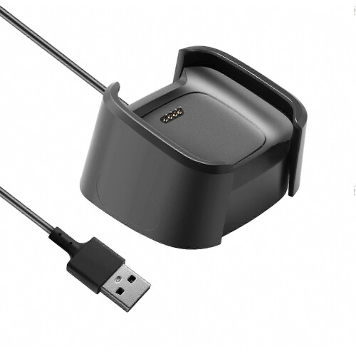 Câble de charge de remplacement compatible avec Versa 2, accessoire USB pour montre connectée, noir, pour usage quotidien