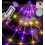 5 Ft Giant Spider Halloween Web, 20 x 17 ft Triangular Cobweb with 150 Purple LED Lights, Battery Operated, Waterproof, 200 Sq Ft Coverage 1